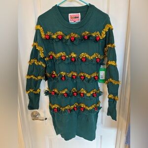 NWT Tipsy Elves Ugly Christmas 🎄 Sweater Dress Size Large